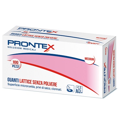 PRONTEX GUANTO IN LATTICE SENZA POLVERE GRANDE 100 PEZZI - fitfarma.it