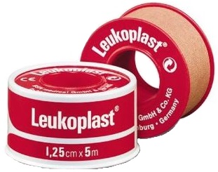 CEROTTO CHIRURGICO PER FISSAGGIO MEDICAZIONI IN ROCCHETTO LEUKOPLAST SUPPORTO VISCOSA COLOR PELLE MASSA ADESIVA CAUCCIU' OSSIDO DI ZINCO 1,25X500CM MUTUABILE - fitfarma.it
