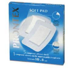 GARZA COMPRESSA PRONTEX SOFT PAD 10X8 CM 6 PEZZI (5 TNT + 1 IMPERMEABILE AQUA PAD) - fitfarma.it
