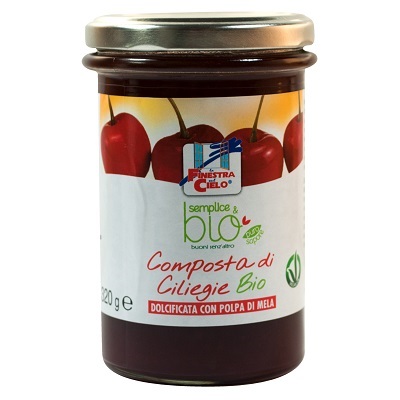 COMPOSTA DI CILIEGIE CON POLPA DI MELA BIO 320 G - fitfarma.it
