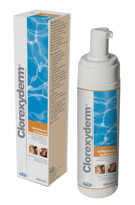 CLOREXYDERM SOLUZIONE SCHIUMA 200 ML - fitfarma.it