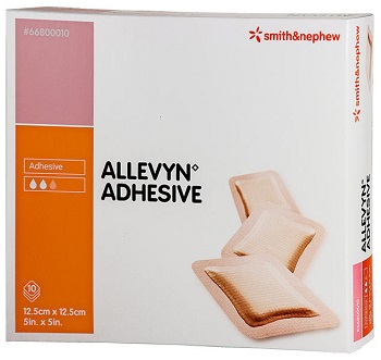 MEDICAZIONE IDROCELLULARE STERILE ALTAMENTE ASSORBENTE ADESIVA IN SCHIUMA DI POLIURETANO 12,5X12,5CM 10 PEZZI - fitfarma.it