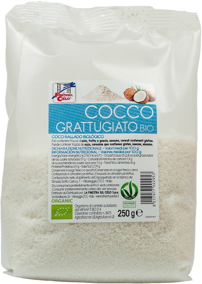 COCCO GRATTUGIATO BIO 250 G - fitfarma.it