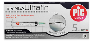 SIRINGA PIC ULTRAFINE 5 ML AGO 14 10 PEZZI - fitfarma.it