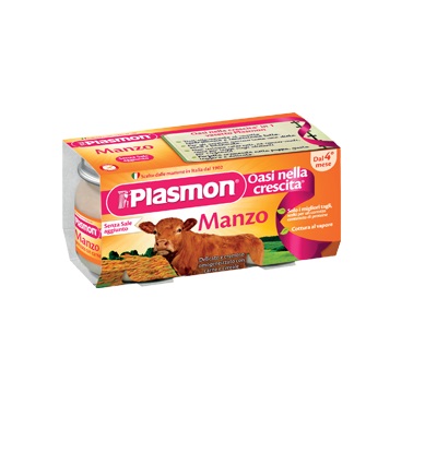 PLASMON OMOGENEIZZATO MANZO 4 X 80 G - fitfarma.it