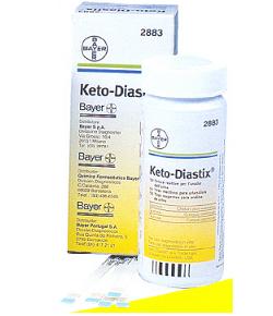 STRISCE MISURAZIONE GLICOSURIA E CHETONURIA KETODIASTIX 50 PEZZI - fitfarma.it