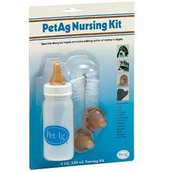 NURSING KIT BIBERON DA 120ML PER ANIMALI + TETTARELLE DI VARIE MISURE + SCOVOLINO PER PULIZIA - fitfarma.it