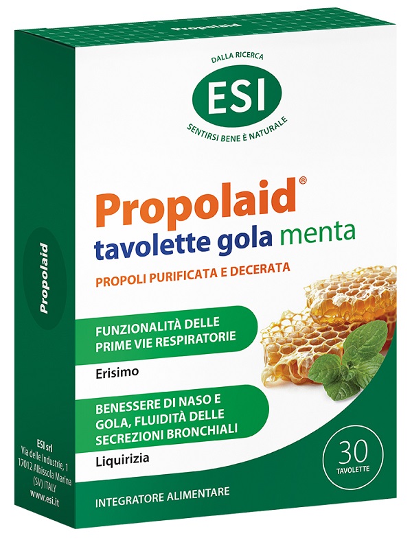 ESI PROPOLAID PROPOLGOLA MENTA 30 TAVOLETTE - fitfarma.it