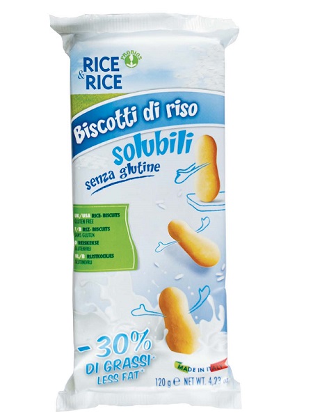 RICE&RICE BISCOTTI DI RISO SOLUBILI 30% GRASSI IN MENO 120 G - fitfarma.it