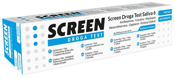 DROGA TEST CHE RILEVA 6 DROGHE TRAMITE SALIVA RISULTATO PER OGNI DROGA ANALIZZATA SCREEN DROGA TEST SALIVA 6 - fitfarma.it