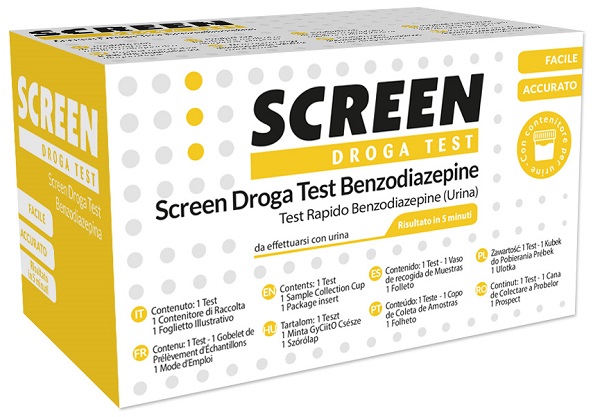 SCREEN DROGA TEST BENZODIAZEPINE CON CONTENITORE URINA - fitfarma.it