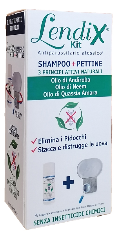 LENDIX KIT SHAMPOO 150ML + PETTINE PREMIUM ANTIPIDOCCHI - fitfarma.it