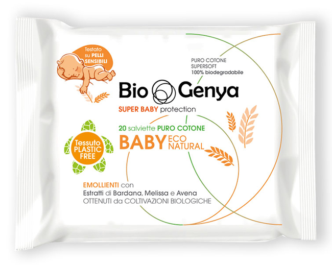 BIOGENYA ECO NATURAL SALVIETTINA BABY COTONE 20 PEZZI - fitfarma.it