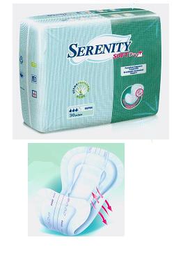 PANNOLONE PER INCONTINENZA SAGOMATO SERENITY SOFTDRY+ ALOE SUPER 30 PEZZI - fitfarma.it