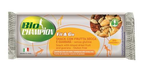 BIOCHAMPION FIT&GO BARRETTA ENERGETICA FRUTTA SECCA/GUARANA' 30 G - fitfarma.it