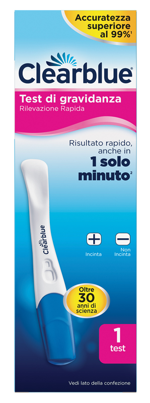 TEST DI GRAVIDANZA CLEARBLUE RILEVAZIONE RAPIDA 1 PEZZO - fitfarma.it