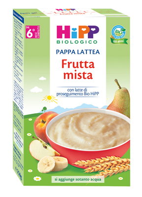 HIPP BIO PAPPA LATTEA FRUTTA MISTA 250 G - fitfarma.it