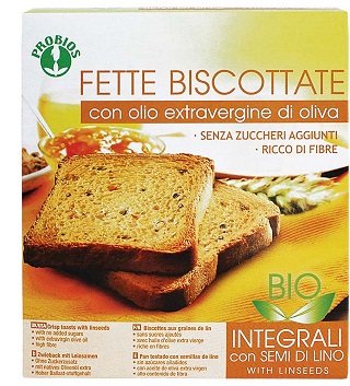 FETTE BISCOTTATE INTEGRALI AI SEMI DI LINO SENZA ZUCCHERO 270 G - fitfarma.it