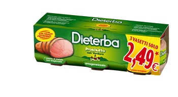 DIETERBA OMOGENEIZZATO PROSCIUTTO 3 PEZZI 80 G - fitfarma.it