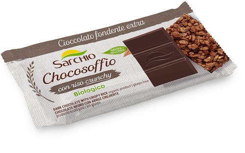 CHOCOSOFFIO BARRETTA CIOCCOLATO FONDENTE EXTRA E RISO CROCCANTE 25 G - fitfarma.it