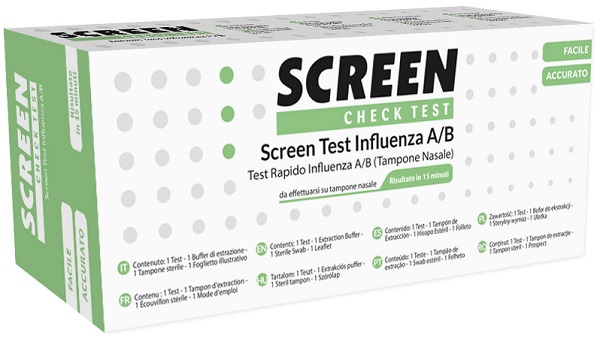 TEST RAPIDO VIRUS INFLUENZA A/B TAMPONE NASALE/FARINGEO SCREEN TEST INFLUENZA - fitfarma.it