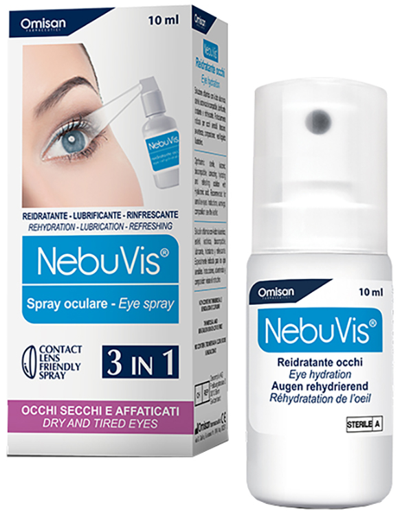 NEBUVIS REIDRATANTE OCCHI SPRAY 10 ML 1 PEZZO - fitfarma.it