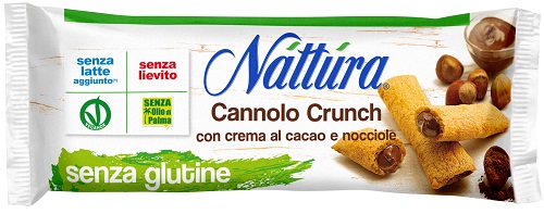 NATTURA CANNOLO CRUNCH CACAO E NOCCIOLE 5 PEZZI DA 25 G - fitfarma.it