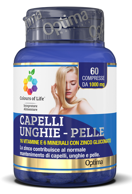 COLOURS OF LIFE CAPELLI UNGHIE PELLE 60 COMPRESSE 1000 MG - fitfarma.it