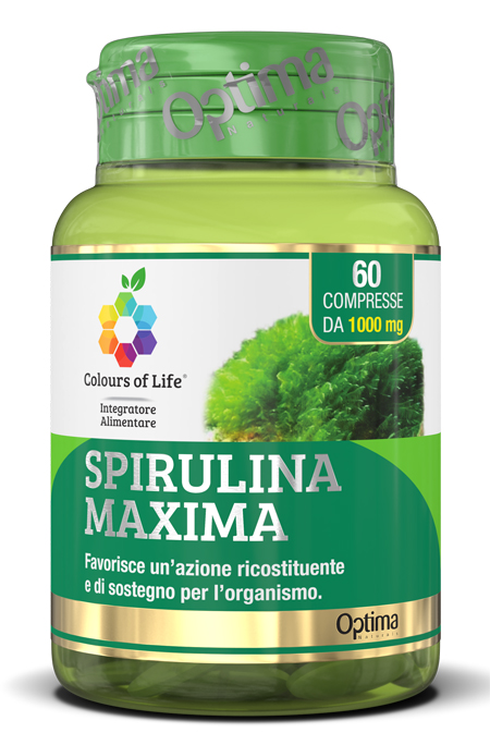 COLOURS OF LIFE SPIRULINA MAXIMA 60 COMPRESSE 1000 MG - fitfarma.it