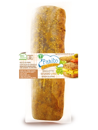 PANITO BAGUETTE CON SEMI DI SESAMO E LINO 180 G - fitfarma.it