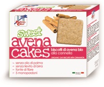 FSC SWEET AVENA CAKES BISCOTTI DI AVENA ALLA CANNELLA BIO SENZA LIEVITO DI BIRRA SENZA LATTE CON OLIO DI GIRASOLE SENZ AOLIO DI PALMA 250 G - fitfarma.it