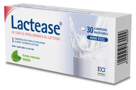 LACTEASE 4500 FCC AROMA MENTA 30 COMPRESSE MASTICABILI - fitfarma.it