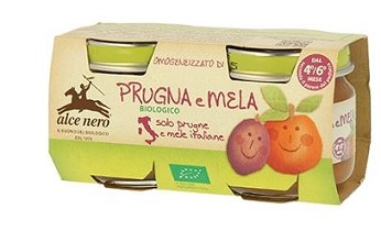 OMOGENEIZZATO PRUGNA E MELA BABY FOOD BIO 2 X 80 G - fitfarma.it