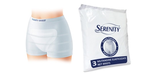 MUTANDINA A RETE PER INCONTINENZA SERENITY PANTY COMFORT XL 3 PEZZI - fitfarma.it