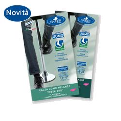 CALZA UOMO MELANGE 140 DENARI TAGLIA MEDIAJEANS CHIARO - fitfarma.it