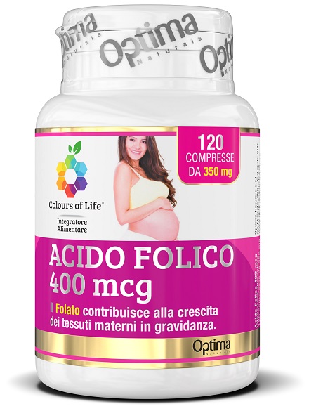 COLOURS OF LIFE ACIDO FOLICO 400 MCG 120 COMPRESSE 350 MG - fitfarma.it