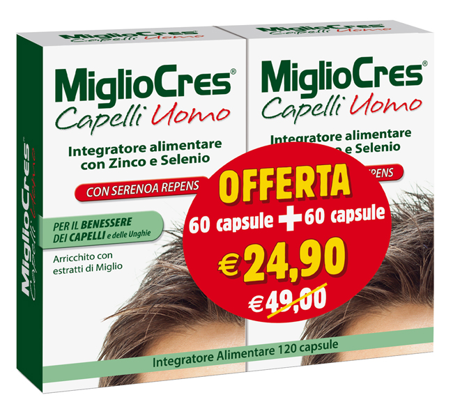 MIGLIOCRES UOMO 60+60 CAPSULE PROMO - fitfarma.it