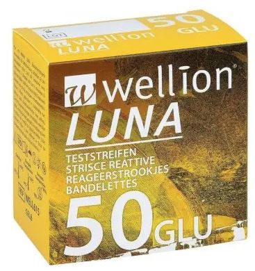 WELLION LUNA 50 STRIPS STRISCE PER MISURAZIONE GLICEMIA - fitfarma.it