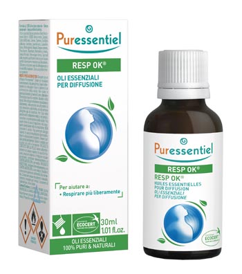 MISCELA RESP OK OLI ESSENZIALI PER DIFFUSIONE 30 ML PURESSENTIEL ECOCERT - fitfarma.it
