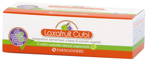 LAXAFRUIT 15 CUBETTI MASTICABILI 150 G - fitfarma.it