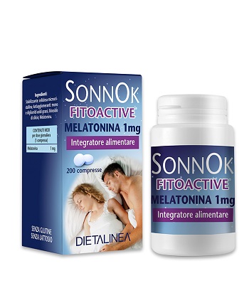 SONNOK FITOACTIVE MELATONINA 1MG 200 COMPRESSE DIETALINEA - fitfarma.it