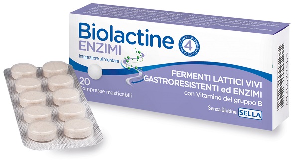 BIOLACTINE ENZIMI 20 COMPRESSE NUOVA FORMULA - fitfarma.it