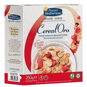 PIACERI MEDITERRANEI CEREALORO FIOCCHI DI RISO CON MAIS E FRUTTI ROSSI 250 G - fitfarma.it