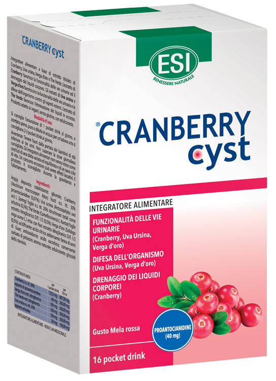ESI CRANBERRY CYST POCKET DRINK 16 BUSTINE - fitfarma.it