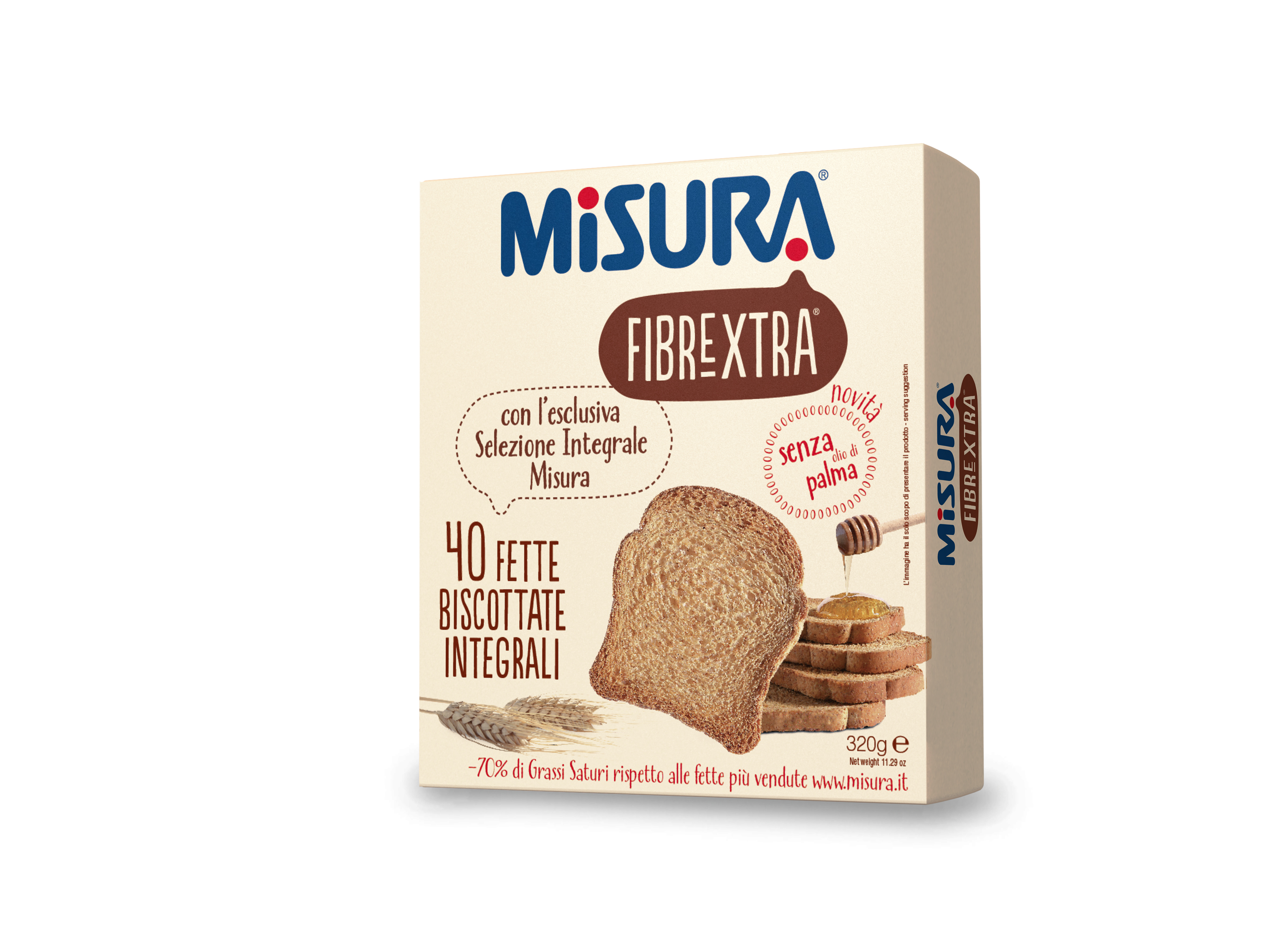 MISURA FETTE FIBRE EXTRA 100% INTEGRALI 320 G - fitfarma.it