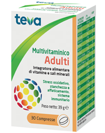 MULTIVITAMINICO ADULTI TEVA 30 COMPRESSE 30 G - fitfarma.it