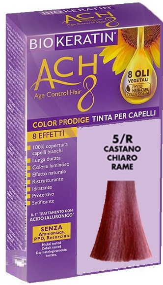 BIOKERATIN ACH8 COLOR PRODIGE 5/R CASTANO CHIARO RAME - fitfarma.it
