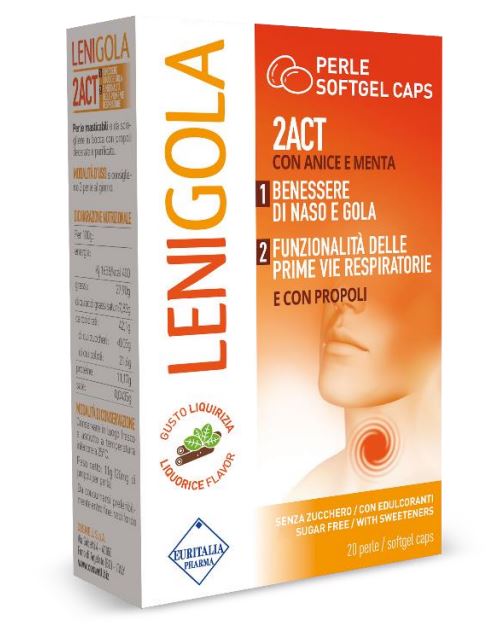 LENIGOLA 20 PERLE SOFTGEL CAPS LIQUIRIZIA - fitfarma.it