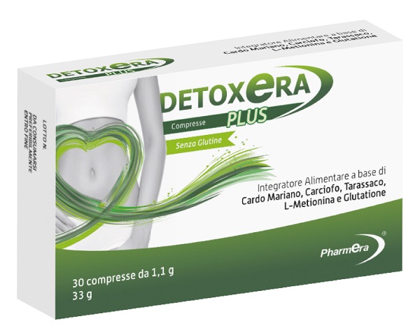 DETOXERA PLUS INTEGRATORE ALIMENTARE PER STIPSI E TRANSITO INTESTINALE 30 COMPRESSE - fitfarma.it