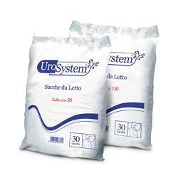 SACCA DI DRENAGGIO DA LETTO PER INCONTINENZA UROSYSTEM TUBO 90 CM SENZA SCARICO 30 PEZZI - fitfarma.it